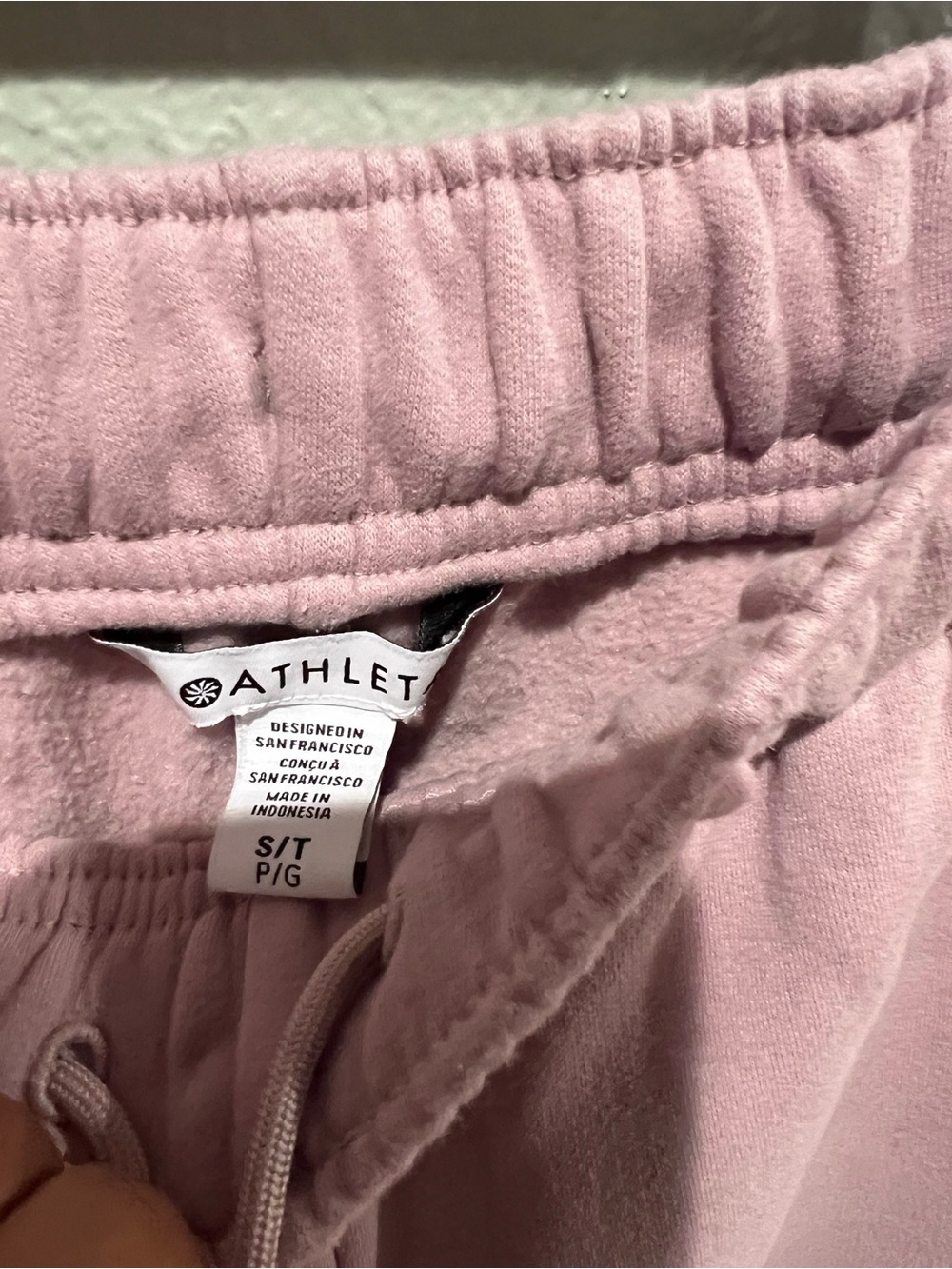Athleta Light Dusty Rose Pull-On Joggers Sweatpants Size Small TALL EUC Soft - Picture 3 of 5